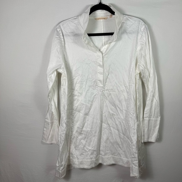 Soft Surroundings Ivory Long Sleeve Blouse Womens Size L - Picture 1 of 6